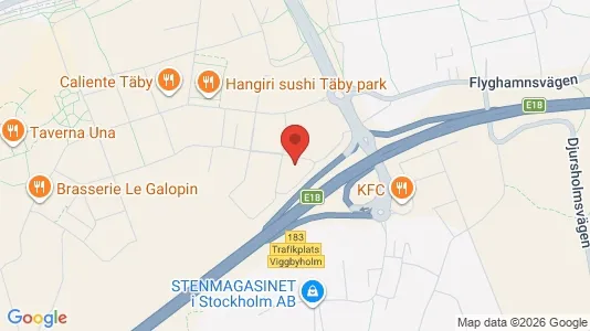 Bostadsrätter till salu i Täby - kort over placeringen