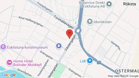 Bostadsrätter till salu i Eskilstuna - kort over placeringen