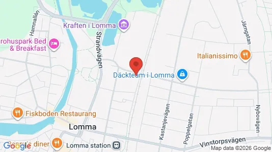 Bostadsrätter till salu i Lomma - kort over placeringen