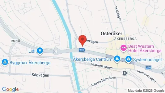 Bostadsrätter till salu i Österåker - kort over placeringen