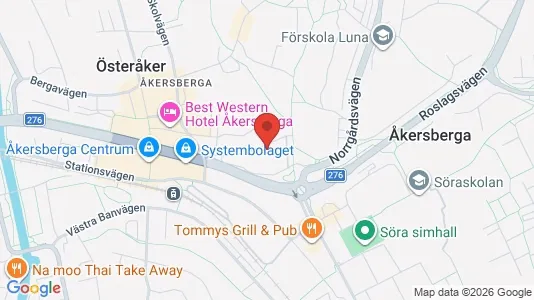 Bostadsrätter till salu i Österåker - kort over placeringen