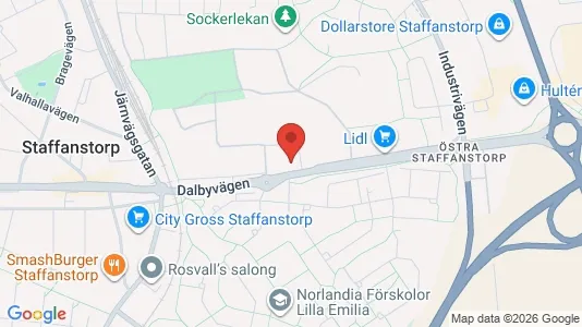 Bostadsrätter till salu i Staffanstorp - kort over placeringen