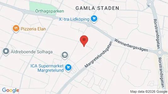 Bostadsrätter till salu i Lidköping - kort over placeringen