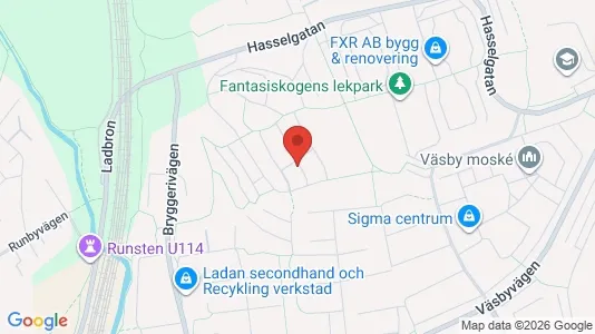 Bostadsrätter till salu i Upplands Väsby - kort over placeringen