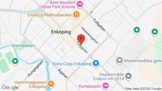 Bostadsrätter till salu i Enköping - kort over placeringen