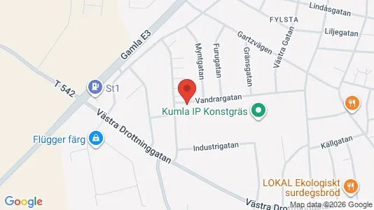 Bostadsrätter till salu i Kumla - kort over placeringen