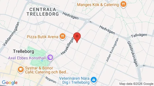Bostadsrätter till salu i Trelleborg - kort over placeringen