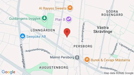 Bostadsrätter till salu i Malmö Centrum - kort over placeringen