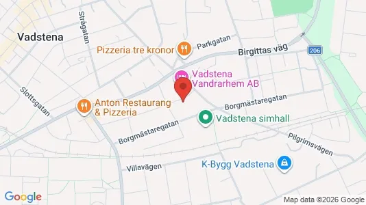 Bostadsrätter till salu i Vadstena - kort over placeringen