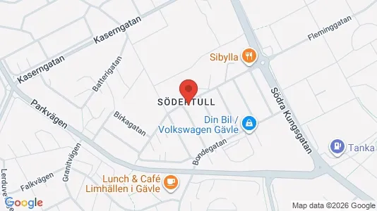 Bostadsrätter till salu i Gävle - kort over placeringen