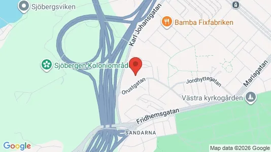 Lägenheter till salu i Majorna-Linné - kort over placeringen