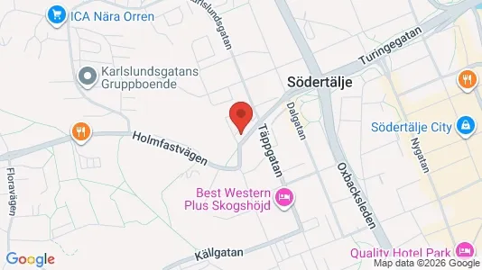 Lägenheter till salu i Södertälje - kort over placeringen