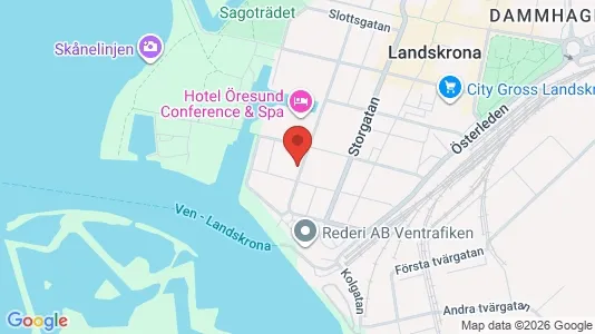 Lägenheter till salu i Landskrona - kort over placeringen