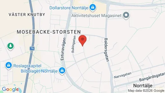 Lägenheter till salu i Norrtälje - kort over placeringen