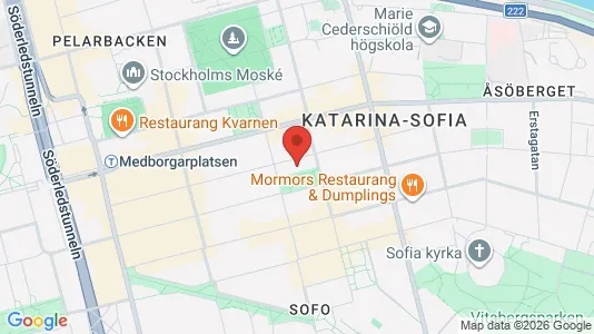 Lägenheter att hyra i Södermalm - kort over placeringen