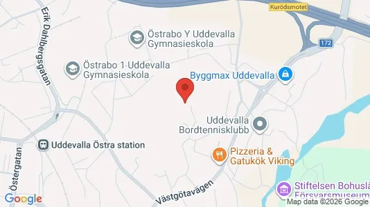 Bostadsrätter till salu i Uddevalla - kort over placeringen