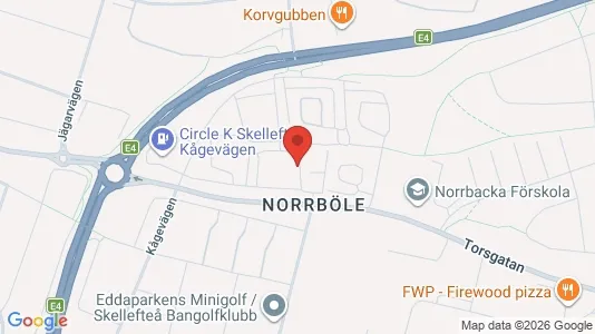 Bostadsrätter till salu i Skellefteå - kort over placeringen