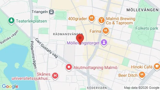 Lägenheter att hyra i Malmö Centrum - kort over placeringen