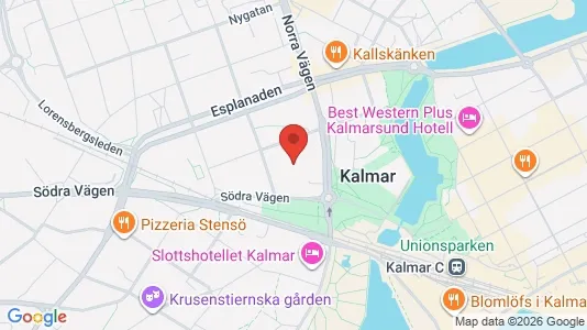 Lägenheter att hyra i Kalmar - kort over placeringen