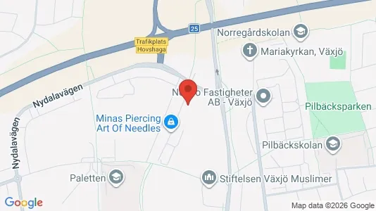 Lägenheter att hyra i Växjö - kort over placeringen