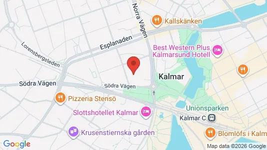 Lägenheter att hyra i Kalmar - kort over placeringen