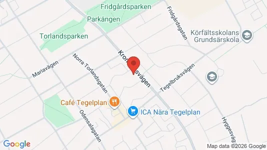 Bostadsrätter till salu i Östersund - kort over placeringen