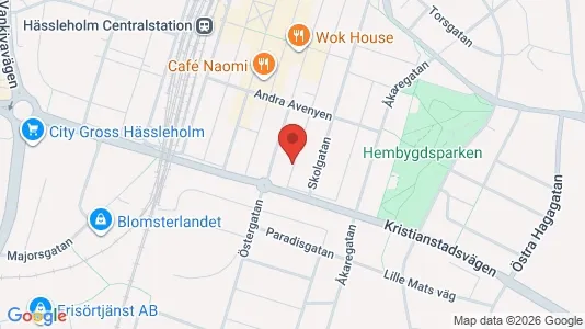 Lägenheter att hyra i Hässleholm - kort over placeringen