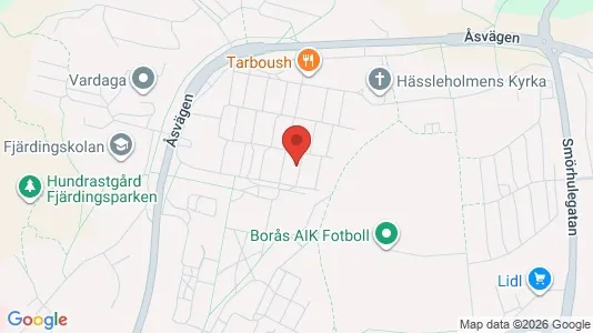 Lägenheter att hyra i Borås - kort over placeringen