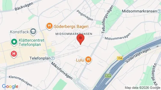 Lägenheter till salu i Söderort - kort over placeringen