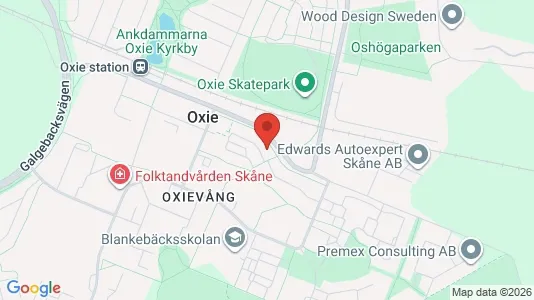Bostadsrätter till salu i Oxie - kort over placeringen