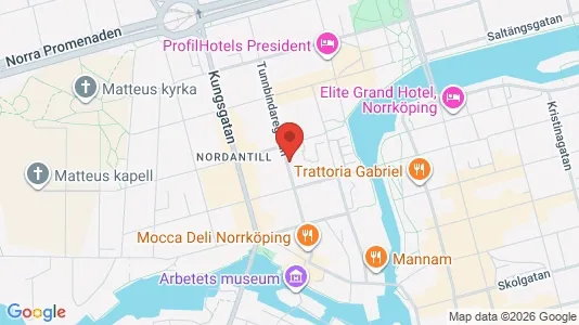 Lägenheter att hyra i Norrköping - kort over placeringen