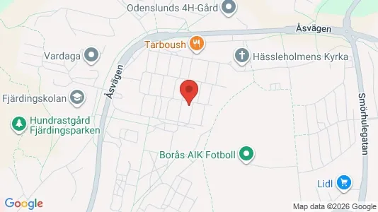 Lägenheter att hyra i Borås - kort over placeringen