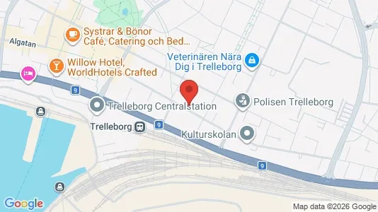 Lägenheter till salu i Trelleborg - kort over placeringen