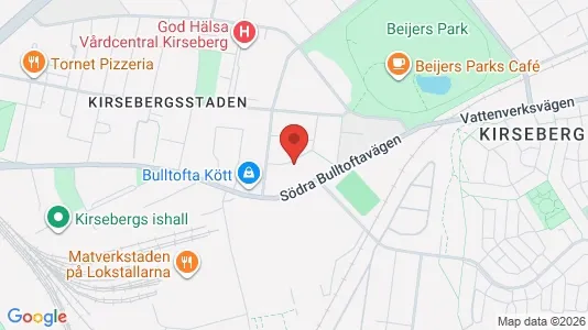 Lägenheter till salu i Kirseberg - kort over placeringen