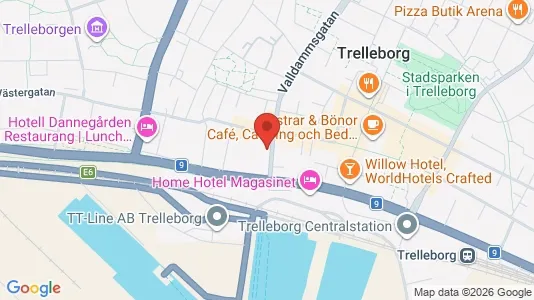 Lägenheter till salu i Trelleborg - kort over placeringen