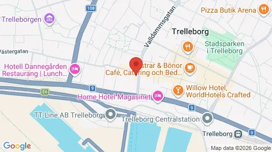 Lägenheter till salu i Trelleborg - kort over placeringen