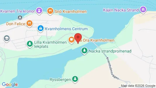 Lägenheter till salu i Nacka - kort over placeringen