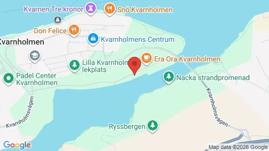 Lägenheter till salu i Nacka - kort over placeringen