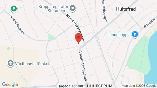 Lägenheter att hyra i Hultsfred - kort over placeringen