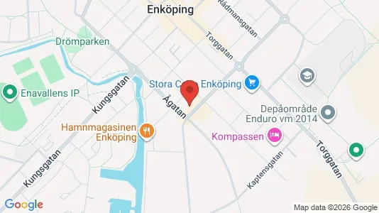 Bostadsrätter till salu i Enköping - kort over placeringen