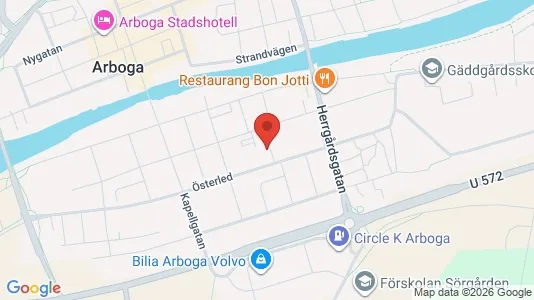 Bostadsrätter till salu i Arboga - kort over placeringen