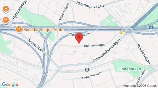 Bostadsrätter till salu i Hammarbyhamnen - kort over placeringen