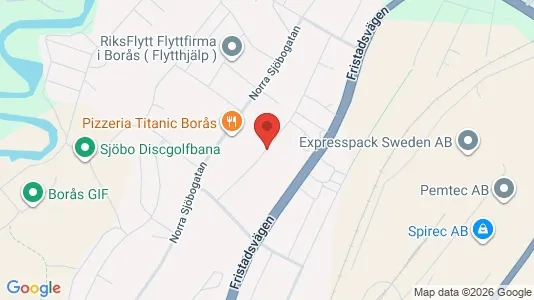 Bostadsrätter till salu i Borås - kort over placeringen