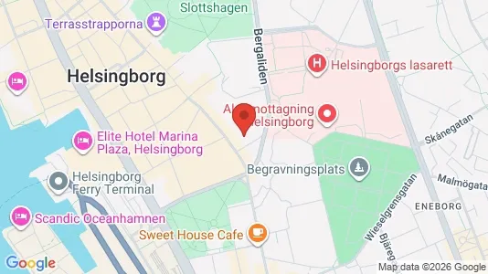 Bostadsrätter till salu i Helsingborg - kort over placeringen