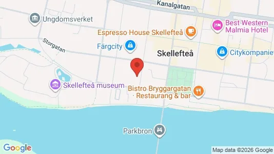 Bostadsrätter till salu i Skellefteå - kort over placeringen