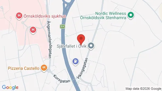 Lägenheter att hyra i Örnsköldsvik - kort over placeringen