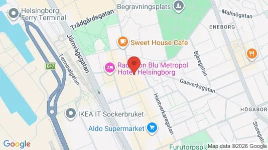 Lägenheter att hyra i Helsingborg - kort over placeringen