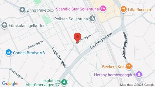 Lägenheter till salu i Sollentuna - kort over placeringen