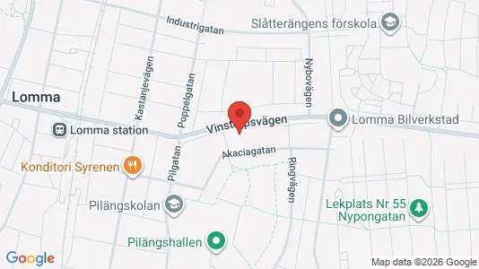 Bostadsrätter till salu i Lomma - kort over placeringen