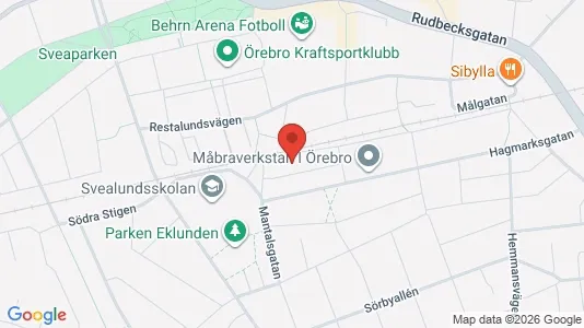 Bostadsrätter till salu i Örebro - kort over placeringen